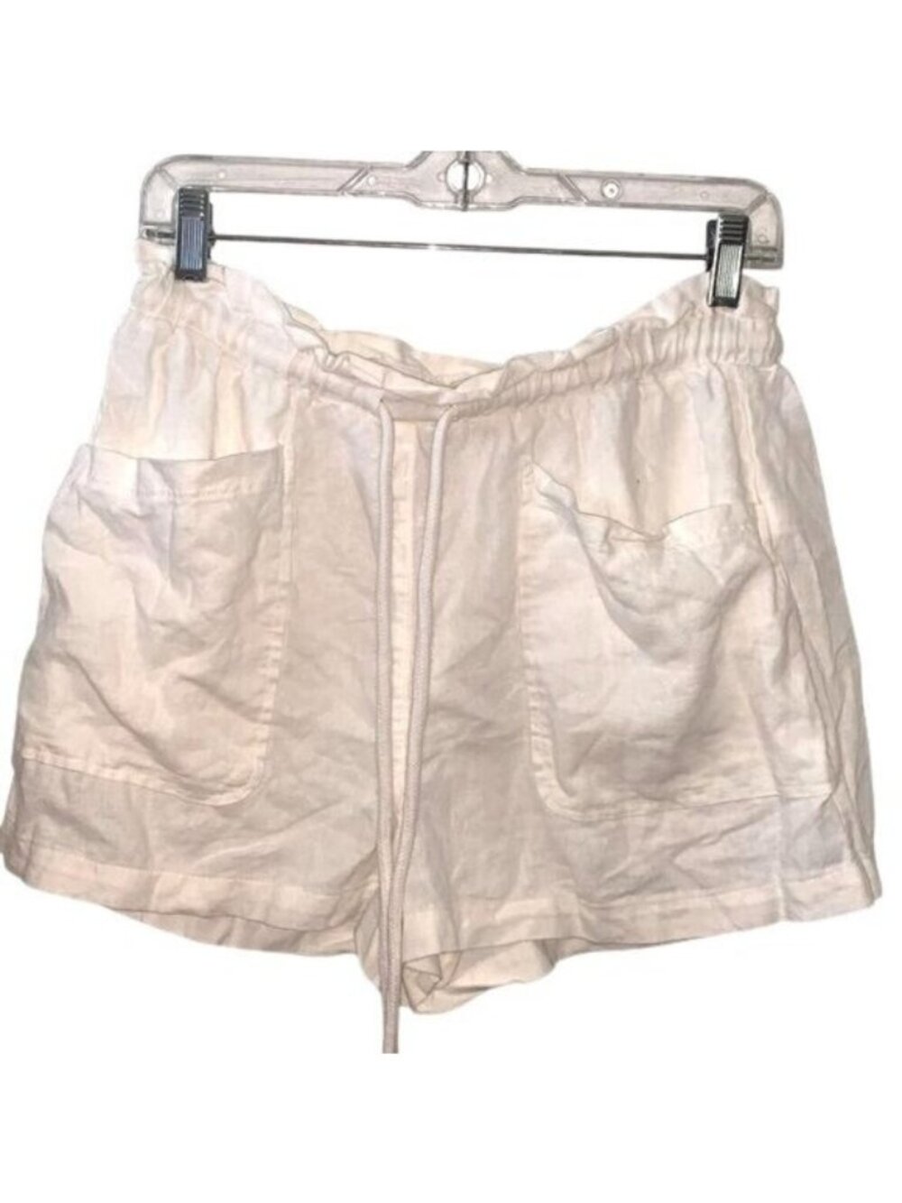 Universal Thread Womens White Linen Blend Casual Shorts W/ Pockets